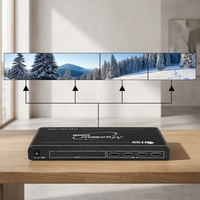 Multi-Screen-Controller für Alle 4 Bildschirme 1X2 3x1 1X3 2X2 1X4 Spleißmodi 4K60 Eingang 1080P Ausgang Professioneller HDMI-Spleißer FCC CE