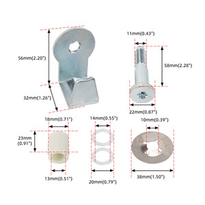 Ford Door Lock Bolt E9AZ5422008A 38448 Aluminum Replacement Part for Repair 2 Packs - Product Image 2