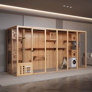 Villa per Gatti Grande Personalizzata con Vetro Panoramico per Interni Gabbia per Gatti di Lusso per Uso Domestico e Vetrine Commerciali - Product Image 2