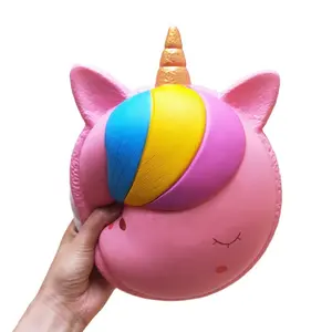 juguetes al por mayor kawaii jumbo PU foam food squishies toy unicorn squishy donut