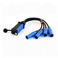 Boîtier audio professionnel 4 canaux XLR vers RJ45, adaptateur d'extension audio XLR mâle vers RJ45 femelle pour scène, DJ, sonorisation en direct, studio
