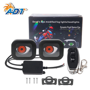 ไฟ LED Demon Eye สำหรับตกแต่งรถมอเตอร์ไซค์  แบบหลายโหมดกระพริบ ติดตั้งที่กระจกมองหลัง - Product Image 1