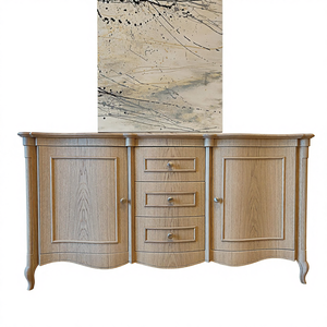 Buffet en bois massif de style américain rétro avec 3 tiroirs pour <span class=keywords><strong>petit</strong></span> appartement, salon, entrée, armoire murale de rangement - Product Image 1