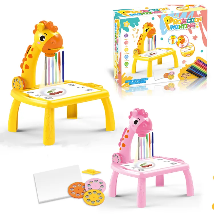 Zürafa çizim tahtası oyuncaklar Set çocuk erken eğitim çizim kurulu projeksiyon çocuklar çizim tahtası oyuncaklar çocuklar için