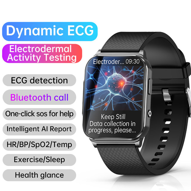 2026 New EP03 Pro Smart Watch with ECG PTT 24-Hour ECG Monitoring Blood Pressure EDA Test Health Tracker with BT Calling