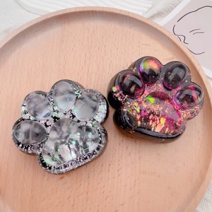 Jouets en silicone en forme de patte de chat Taba Squishy, blanc et rose, avec paillettes, pour filles, jouet anti-stress unique à pincer et à presser, vente en gros - Product Image 1