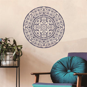 Grand <span class=keywords><strong>pochoir</strong></span> d'art mural <span class=keywords><strong>Mandala</strong></span> (15.7x15.7 pouces)-Pochoirs <span class=keywords><strong>Mandala</strong></span> pour meubles, murs, sols-Mandalas pour bricolage et décoration intérieure - Product Image 4