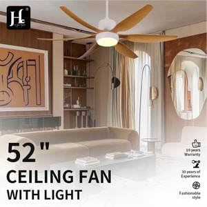 Hot Sale Wholesale 52 Inches <b>Modern</b> <b>Ceiling</b> <b>Fan</b> Chandelier Home Office 6 Blades Remote Control LED Low Profile - Product Image 3
