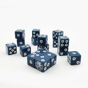 Custom Printed Resin Dice 6 Sides Board DND Game with Plastic D4 D6 D8 D10 D12 D20 Acrylic Story Dice 16mm 30mm 40mm Sizes