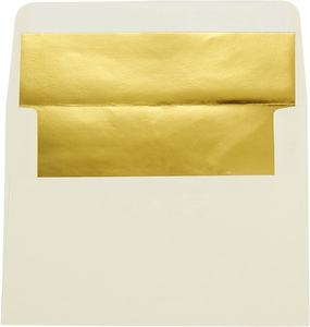Enveloppes doublées en or A7 personnalisées en usine pour les mariages, les diplômes, les anniversaires-Enveloppes <span class=keywords><strong>d</strong></span>'<span class=keywords><strong>invitation</strong></span> élégantes - Product Image 3