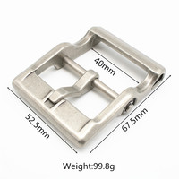 La boucle de finition en laiton ou en argent antique de 40mm de nouveau design peut être une boucle de ceinture en cuir faite à la main décontractée pour hommes de remplacement amovible