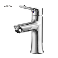 ARROW Robinet mitigeur moderne monotrou à cartouche en céramique dosée Robinet mitigeur de lavabo chromé
