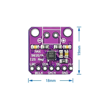 Módulo amplificador de audio digital MAX98357 I2S - Amplificador clase D sin filtro para ESP32/Raspberry Pi