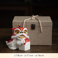 Wuyang Céramique Danse État Décoration-sur le bureau porche décoration bureau charme mascotte cadeau