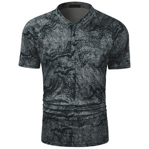 Logo personnalisé tricoté performance athlétique respirant luxe camouflage imprimé lame col polo de golf polos pour hommes - Product Image 2