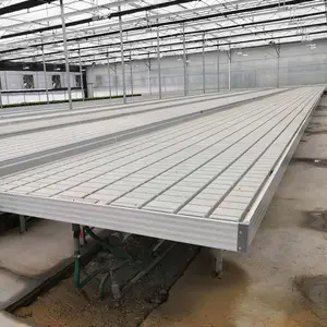 Groentekwekerij Bed Kweektafel Beweegbare Rollende Kweekbank Met Waterhydrocultuur