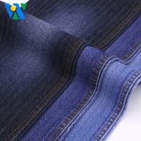 Tissu denim jacquard 14 oz à bords frangés, motif chevrons, 100 % coton, pour la confection de jeans sur mesure en usine