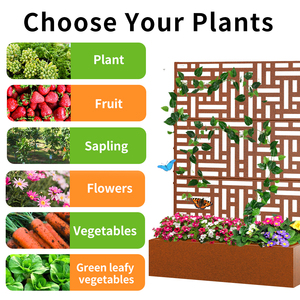 Grand bac à plantes vertical suspendu en fer galvanisé de luxe - <span class=keywords><strong>Jardinière</strong></span> classique durable pour intérieur/extérieur pour centre commercial - Product Image 2