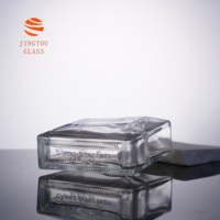 Bouteille en verre carrée de 500 ml, bouteille en verre pour whisky, adaptée aux boissons alcoolisées et aux diffuseurs, personnalisable avec logo