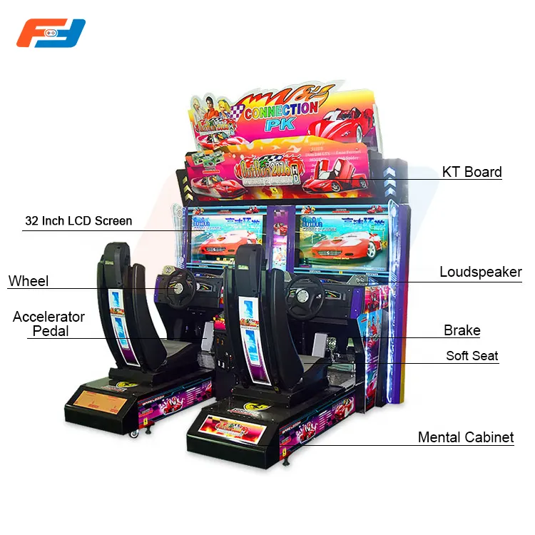 Hot New Two Players Car Racing Game Machine Driving Simulator 5D Car Racing Game Machine per le vendite