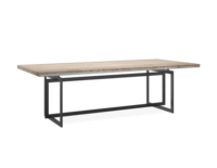 Table à manger rectangulaire de luxe en acier inoxydable avec plateau en marbre, design italien, pour 4, 6 ou 8 personnes
