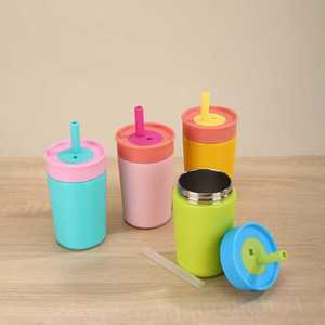 Lovely Island Stainless Steel Insulated Water Bottle with for Straw Lid Double-Wall Vacuum for <strong>UK</strong> TV Show Giveaways - Product Image 1
