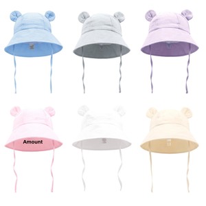 Nouveau <span class=keywords><strong>chapeau</strong></span> de pêcheur rayé pour bébé, en coton pur, respirant, coupe-vent, avec motif d'ours de dessin animé, pour enfants de 1 à 3 ans, imprimé de fruits et de fleurs, <span class=keywords><strong>chapeau</strong></span> de soleil - Product Image 4