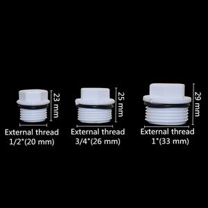 PVC Buis Eindkappen 1/<span class=keywords><strong>2</strong></span>'', <span class=keywords><strong>3</strong></span>/4'', 1'' Buitendraad Druppelirrigatie Fitting Tuinslang Waterstop Buisconnector - Product Image 2