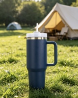 Gobelet isotherme personnalisé de 40 oz en acier inoxydable, tasse de voyage à double paroi sous vide, tasse en métal standard pour boissons chaudes et froides, sans BPA