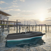 Bateau de pêche à la carpe télécommandé GPS avec détecteur de poisson sonar, suivi de distance et points de positionnement GPS