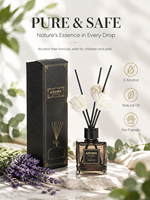 Ensemble diffuseur de parfum de luxe avec fleurs faites à la main, huile essentielle naturelle, parfum d'ambiance pour la maison, diffuseur d'arômes longue durée