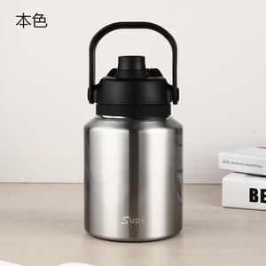 Thermos en acier inoxydable grande capacité, isolation thermique 12-24 heures, poignée portable, sports de plein air, camping, paille, bouillante - Product Image 5