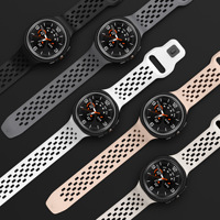 Bracelet en silicone sport pour Galaxy Watch 9, compatible avec le bracelet en gel de style maille en silicone avec fermoir pliable, compatible avec Watch 8 Classic