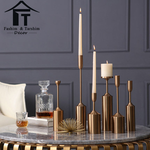 Navidad oro metal vela palo titulares decoración alto candelabros de oro centros de mesa <span class=keywords><strong>para</strong></span> bodas - Product Image 4