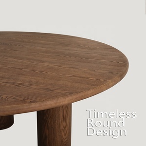 Modern Luxury Round Dining <strong>Table</strong> Minimalist Style Large Wooden Dining Room <strong>Table</strong> for 6 to 8 - Product Image 5
