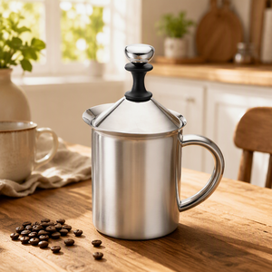 HIGHWIN OEM ODM Pichet <span class=keywords><strong>mousseur</strong></span> à <span class=keywords><strong>lait</strong></span> manuel en acier inoxydable pour Cappuccino Latte, plusieurs tailles, accessoires à café - Product Image 1