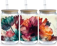 Autocollants de transfert UV DTF personnalisés pour verres, étiquettes adhésives imperméables en plastique pour la décoration de bouteilles et de tasses