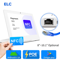 Ucuz L şekli 10.1 inç dokunmatik ekran müşteri geri bildirimi değerlendiricisi bankası restoran sipariş RJ45 NFC kamera masaüstü android tablet