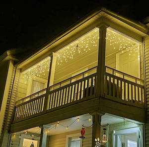 <span class=keywords><strong>Icicle</strong></span> đèn <span class=keywords><strong>Icicle</strong></span> nhỏ giọt ánh sáng bức màn ánh sáng rơi dẫn spoel nhà máy ngoài trời bán buôn giáng sinh 4M Chiều dài 96LEDs rõ ràng 70 - Product Image 6