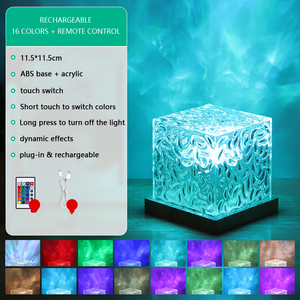 Lámpara de Proyección Dinámica Romántica con Efecto de Ondas de Agua, Aurora y Cielo Estrellado, Cuerpo de Aluminio, Diseño Simple para Uso en la Mesita de Noche del Dormitorio - Product Image 6