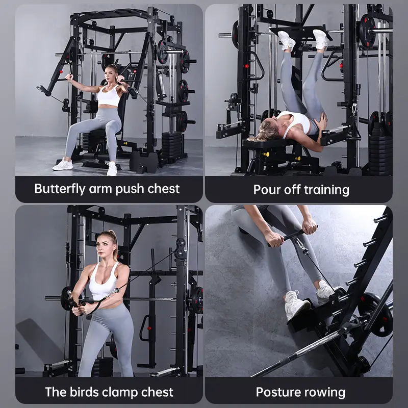 Fitness Body Building Smith Machine Entraîneur fonctionnel Station multifonction Gym Instrument commercial