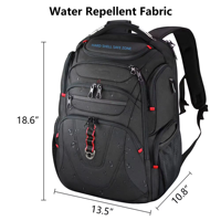 Sac à bandoulière de voyage pour ordinateur portable TSA Friendly avec port de charge USB pour ordinateur étanche