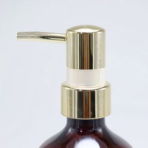 Flacon pompe 300 ml en PET plaqué or rose, écologique, pour shampoing, après-shampoing, gel douche, cosmétiques, flacon de distribution - Product Image 4