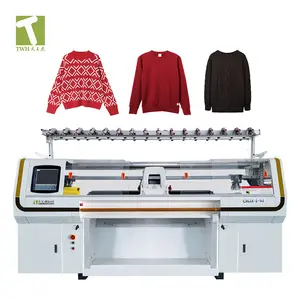 Universal Double system 52Inch 9 gauge auto computerized scarf sweater flat jersey knitting machine