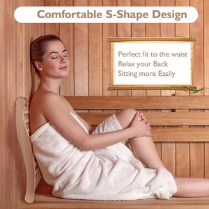 Coussin de dossier en bois pour sauna, forme en U, ergonomique, support lombaire en pin pour salle de sauna - Product Image 4