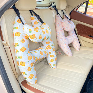 Cuscino per Sedile Auto a Forma di H per Bambini, in Puro Cotone con Imbottitura in Memory Foam, Protezione per il Collo, Poggiatesta per Dormire, Accessorio da Viaggio - Product Image 1