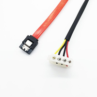 Câble d'alimentation Sata 7+15 broches femelle vers Sata 7 broches, câble d'alimentation avec connecteur Molex 4 broches