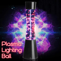 Meilleure vente 16 pouces taille en forme de boule de plasma lampe sensible au toucher LED effets lampe à plasma rougeoyante pour la décoration de fête d'halloween