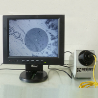 Équipement de fibre optique, détecteur de face d'extrémité de fibre 200x/400x, microscope d'inspection de fibre optique