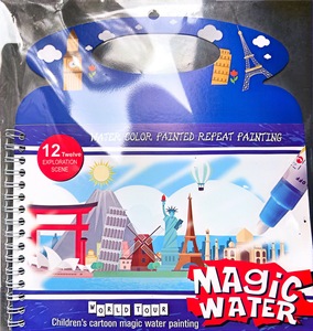 Livre d'images Magic Doodle Water pour enfants livre de dessin de jouets à spirale impression offset papier d'art livre d'eau magique - Product Image 4